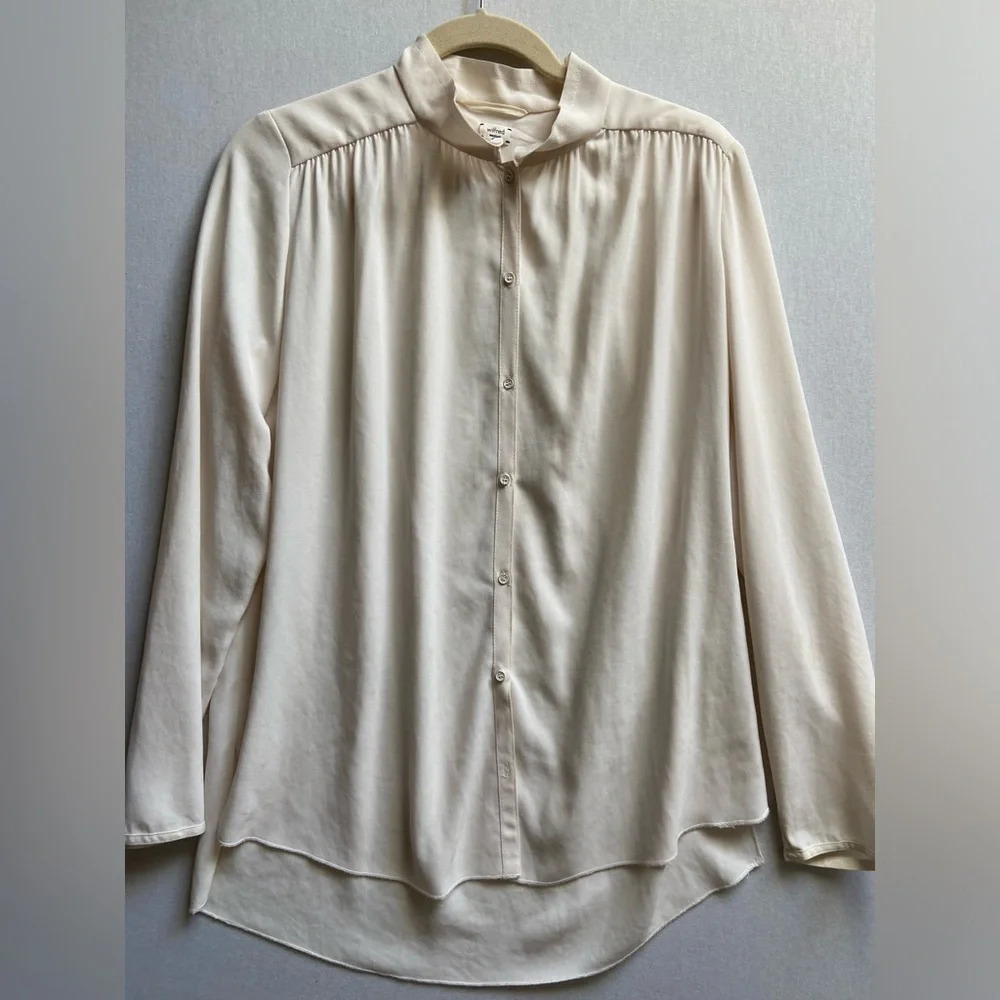 Wilfred Cream Button Down Shirt with Classic Elegance